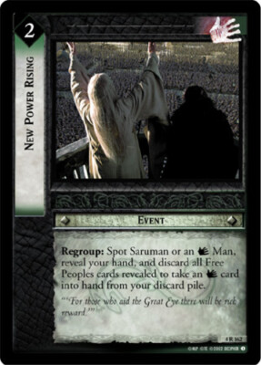 LOTR: New Power Rising - Foil [Moderately Played] The Two Towers (Foil) Lord of 
