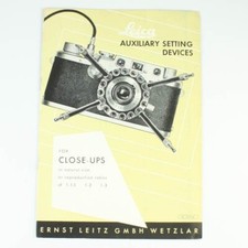 Auxiliary Setting Devices - Instruction Pamphlet 1950's Manual For Leica Binder
