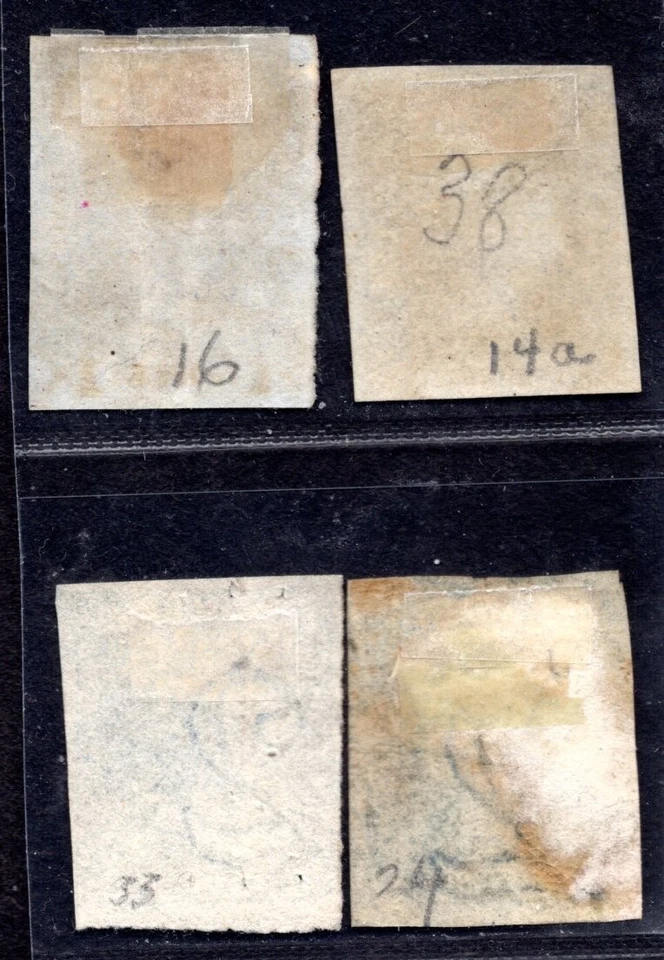 AUSTRALIA 1852-1856 THE 2 PENCE BLUES FOUR DIFFERENT SHADES - Image 2 of 2