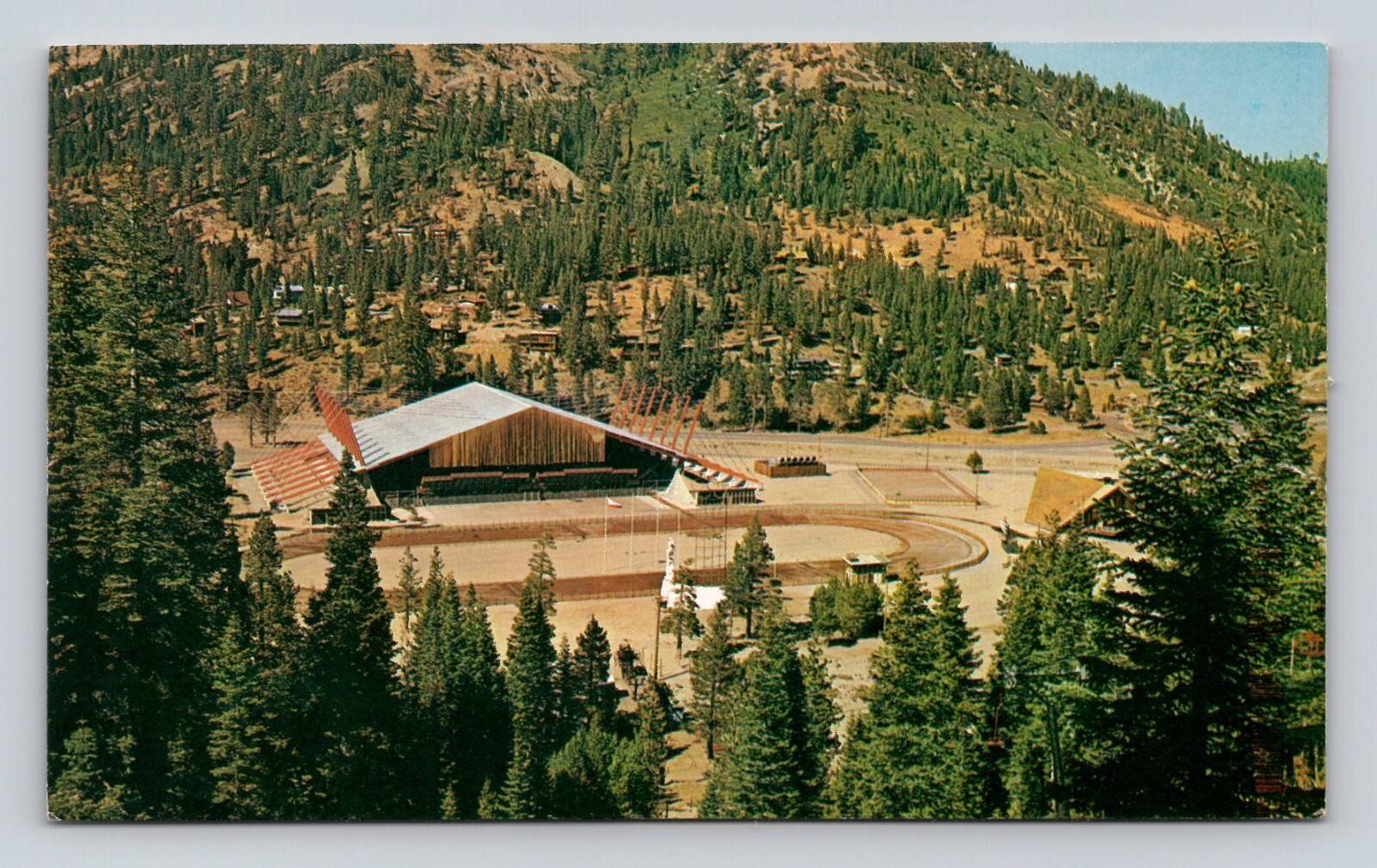 Postcard Squaw Valley California Blythe Arena 1960 Winter Olympic Games