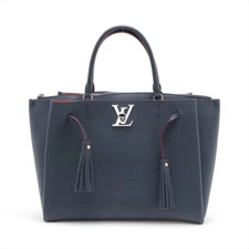 Louis Vuitton Louis Vuitton LV Logo Lockmeto Taurillon Marine Rouge 