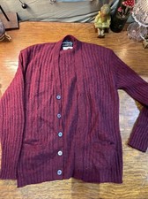 Vintage Brentwood Sportswear Wool Mixed Knit Sweater Cardigan Size XL