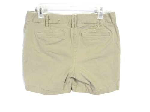 Lands' End Women's Chino Shorts Size 6P Flat Front Mid Rise Stretch Beige - Picture 5 of 5