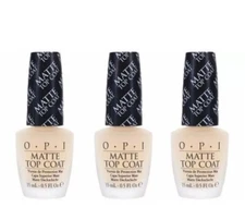 NEW! 3 Pack of OPI Matte Top Coat Nail Polish Lot of 3 Bottles New In Box!