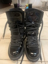 Moncler Patent Leather  Boots , Black - Women...