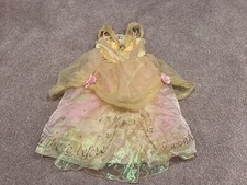 Disney girl's princess dress gown Belle Beauty Beast yellow pink sparkle 9/10