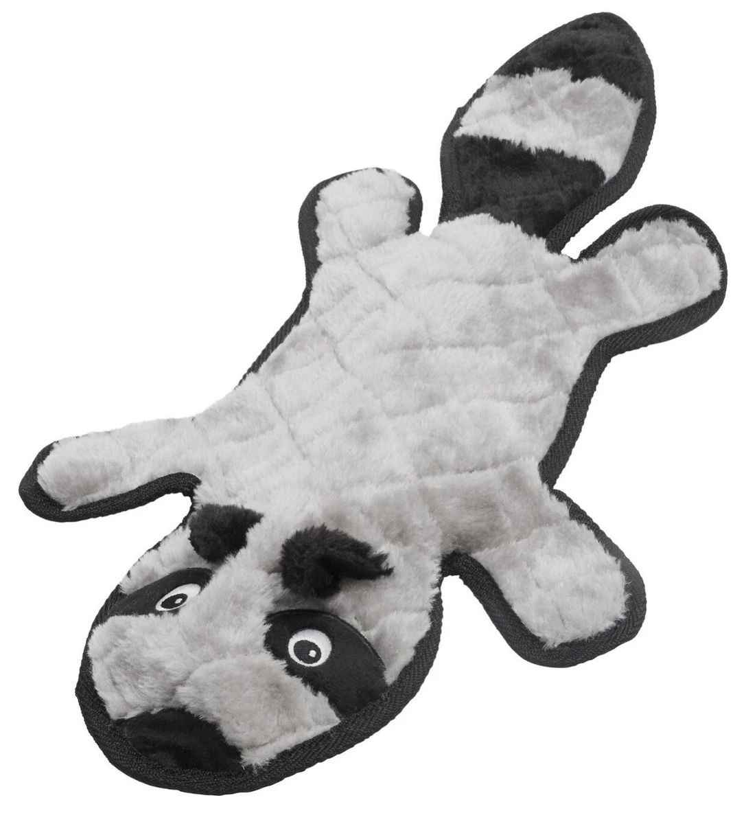 Frisco Flat Plush Squeaking Raccoon Dog Toy, Large