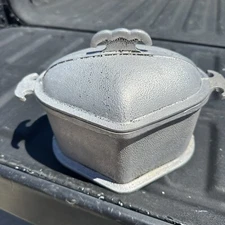 Guardian Service Ware Heavy Aluminum Roasting Pan w Lid Triangle Heart Vintage
