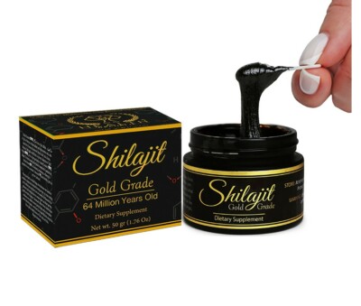Shilajit Resin, Pure, Raw, 50 gr jar,  84+ Micro & Macro Elements, Bone Health