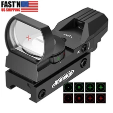 1X33 Riflescope Hunting Scope Red Green Dot 4 Reticles Sight 20/22mm Mount Rail