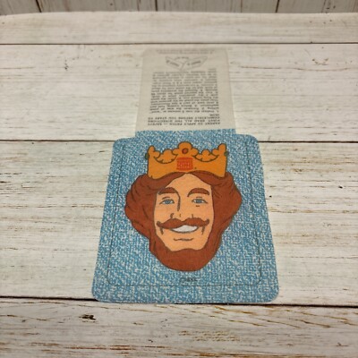 Vintage Burger King BK Graphic Collectible Iron On Patch New 1978