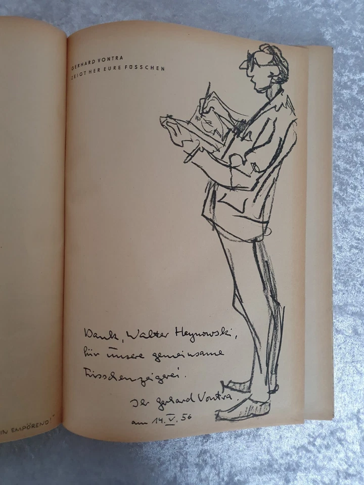 Gerhard Vontra - Zeigt her eure Füsschen - Signiert, Widmung an Walter Heynowski - Bild 2 von 4