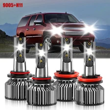 For Chevy Suburban 2500 2007-2013 Car Front LED Headlight Bulb High&Low Beam Kit