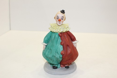 Keramik Clown 5 1/2" groß dekorative Sammelfigur lachend lächelnd albern
