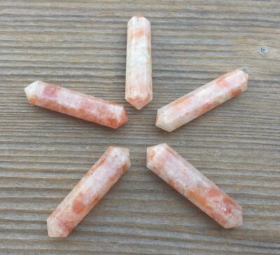 SUNSTONE DOUBLE TERMINATED GEMSTONE CRYSTAL PENCIL POINT (ONE)