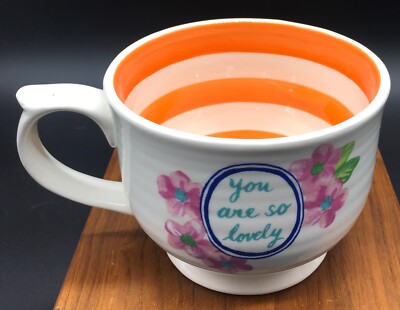 Anthropologie mug Molly Hatch design orange stripe interior You Are So Lovely