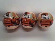 3 pcs FIND YOUR HAPPY PLACE PUMPKIN SPICED CREAM FOAMING BATH BOMB 4.6 oz