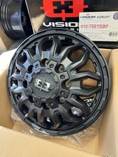 Set Of 4 17 Inch Vision 410 Korupt Dually 8x6.5 Satin Black Wheels Rims Set Of 4 17 Inch Vision 410 Korupt Dually 8x6.5 Satin Black Wheels Rims