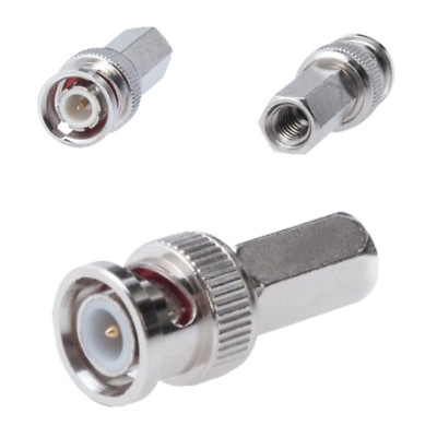 20 x BNC Male Twist-on Coaxial Coax RG59 Connector for CCTV Security Camera LOT