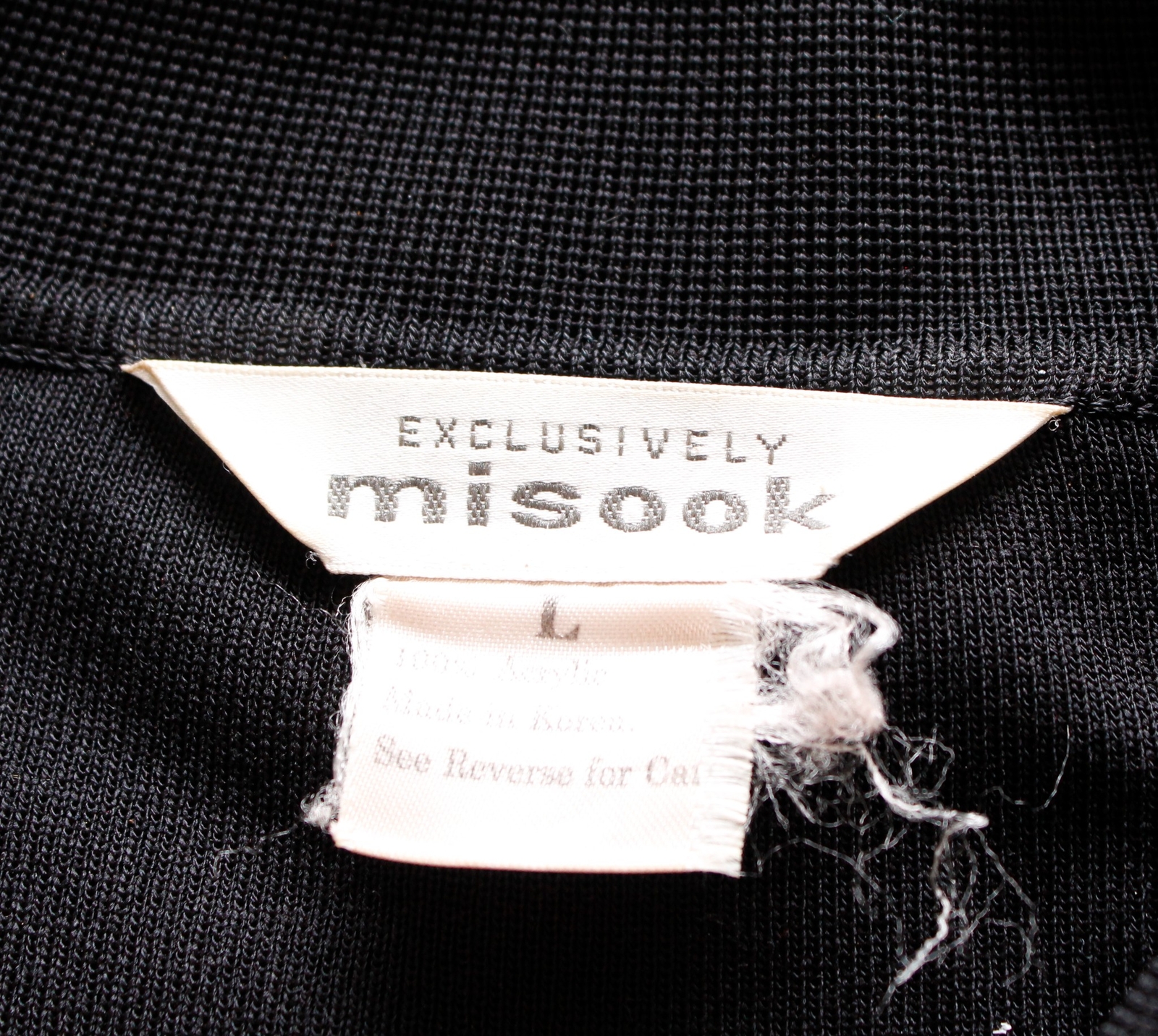 Exclusively Misook Solid Black Knit Toggle Clasp … - image 4