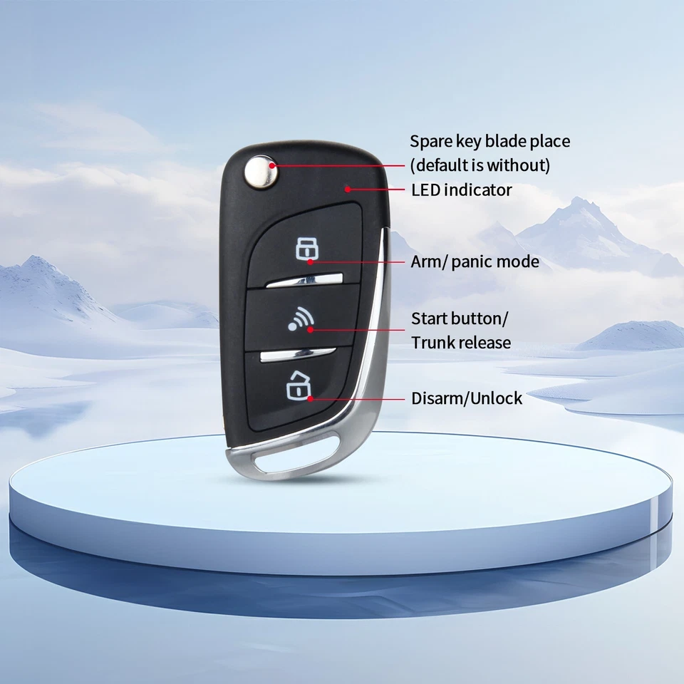 EASYGUARD Pke Auto Start Keyless Entry Car Alarm remote engine start DC12V - Image 2 of 4