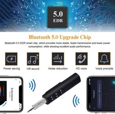 Bluetooth V5.0 Output Audio Receiver, Mini Wireless 3.5mm Jack Aux Adapter