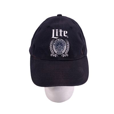 Miller Lite Unisex Baseball Cap Hat Navy White Embroidery Logo Snapback USA Acme