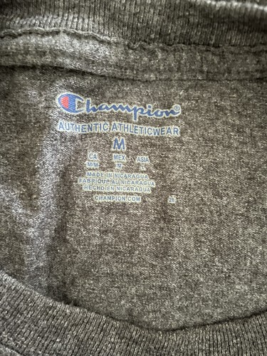 Quinnipiac University Gray Short Sleeve Champion Tee Shirt Adult Medium - Picture 3 of 3