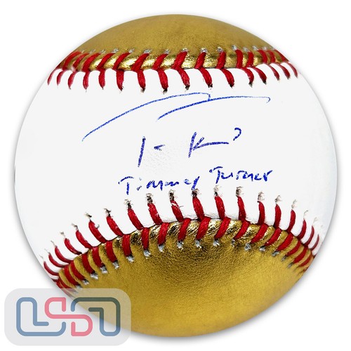 Trea Turner Phillies Signed "Timmy Turner" Gold & White OMLB Baseball USA SM BAS