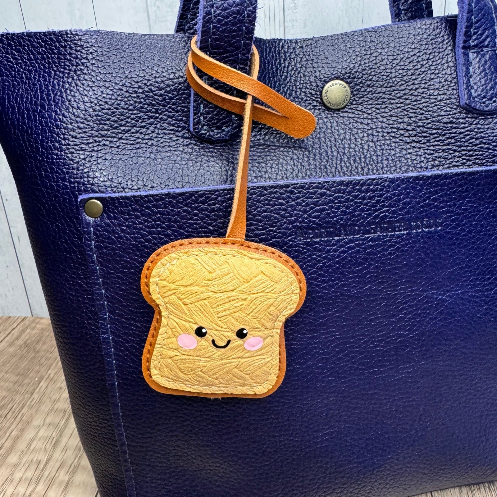 Cute Toast Purse Charm Keychain
