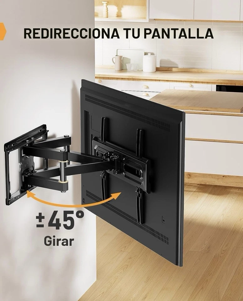 Soporte de TV Perlegear Full Motion para televisores de 32-65 pulgadas de hasta 99 libras máximo VESA 400x4... Foto 3 de 4