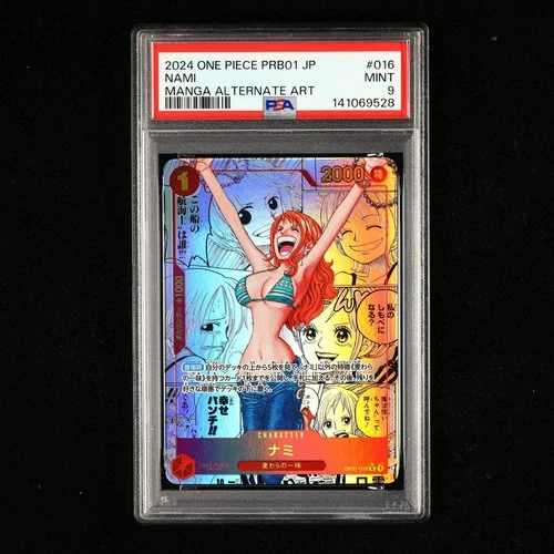 PSA 9 MINT 2024 One Piece JPN Nami OP01-016 R R (Manga Alt Art)