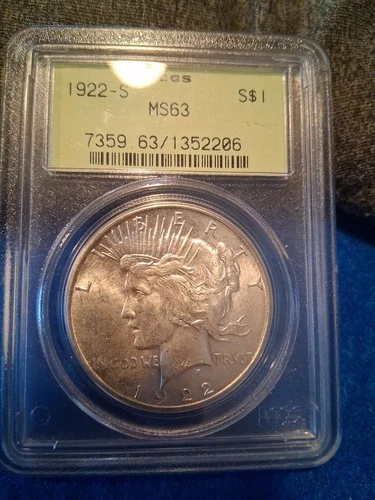 1922-S PCGS MS63 Peace Dollar (#1352206)