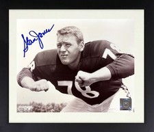 Stan Jones signed Chicago Bears NFL 8x10 Photo minor dings Framed- COA (HOF)
