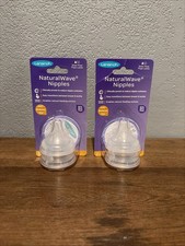 2 Packs 4 total Lansinoh Natural Wave Nipples Slow Flow NaturalWave Tetinas