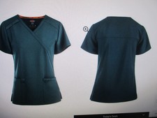 NWT Dickie EDS Essentials Scrub Top,4-Way Stretch,2 Front Pockets,2 XL,Black