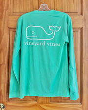Vineyard Vines Turquoise Long-Sleeve Performance Tee XS Whale Logo