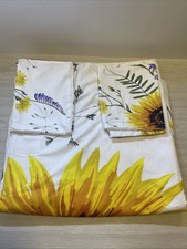 Sunflower Bedding Set 3 PCS Quilt Duvet Cover Dorm Double Size UK