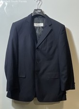 Hugo Boss Mens Blue Notch Lapel Flap Pocket Three Button Blazer Jacket Size 50