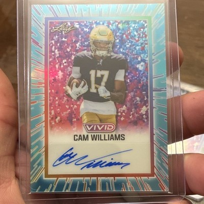 2025 Leaf Vivid Cam Williams #BA-CW1 Autograph Serial Numbered /10 Football