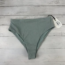 Prana Lahari High Rise Scrunch Swim Bottom Women's Small Blue Bikini Brief NWT