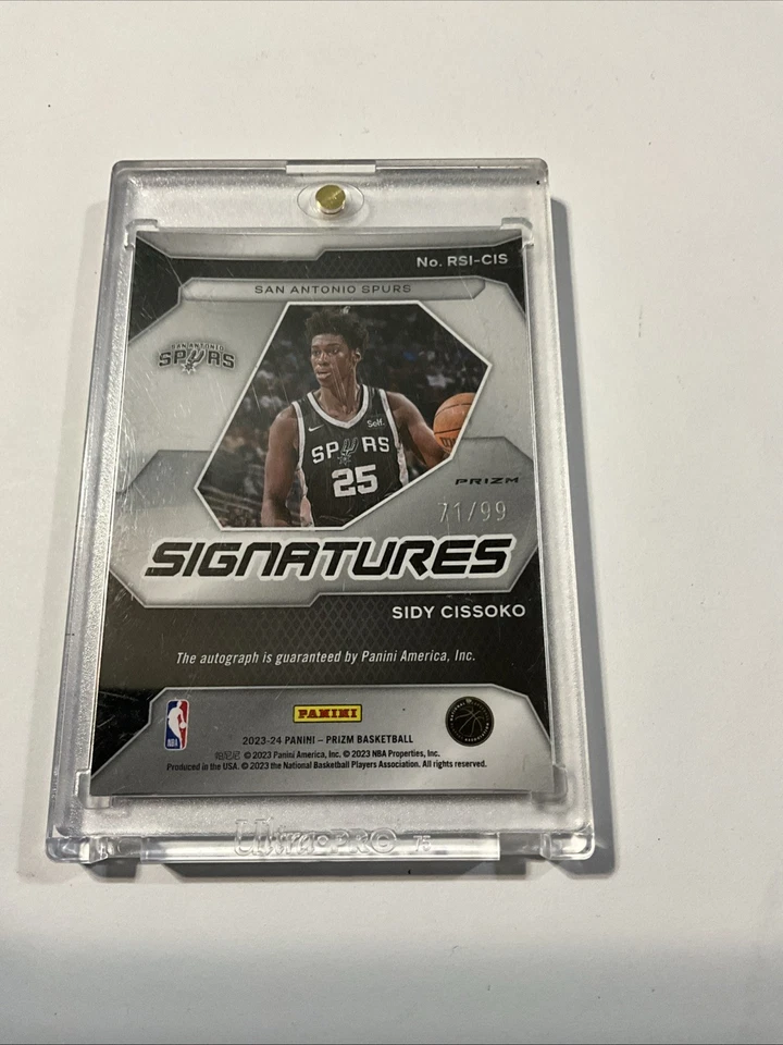 2023-24 Panini Prizm - Rookie Signatures Sidy Cissoko #RSI-CIS Choice Prizm  - Image 2 of 2