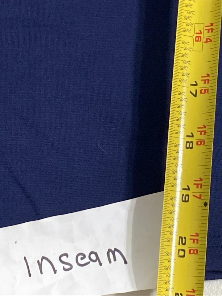 Pantalones cortos para mujer Erin London talla XL cintura elástica cordón capris azul marino Foto 4 de 4