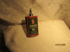 Vintage Singer Sewing Machine Oil 3 Fl Oz Tin Can w/Lead Top Made in USA