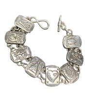 VTG Brighton Tree of Life Symbol Bracelet Silver Tone Link Toggle Inspiration