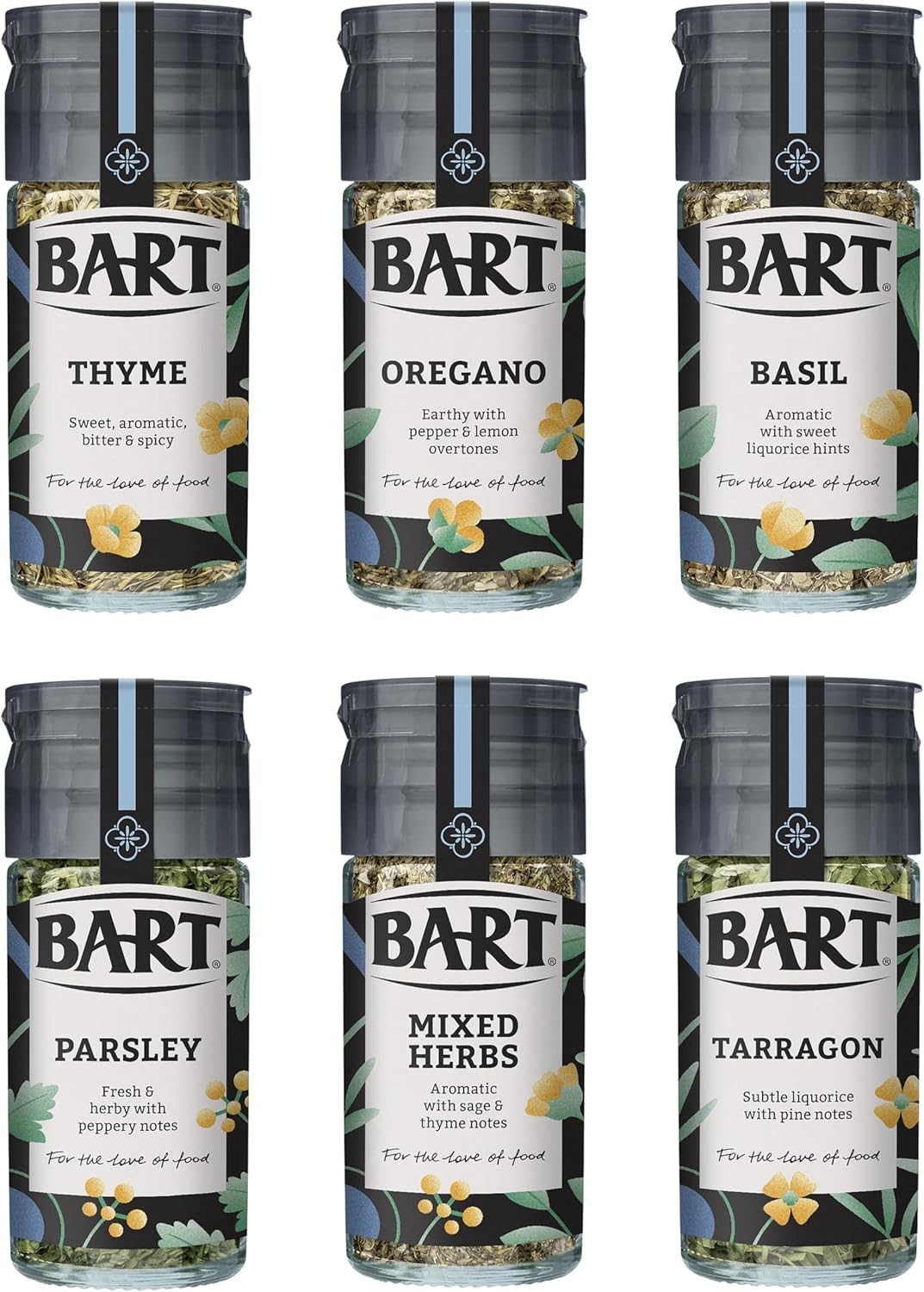 BART Essential Herbs Bundle - Including Thyme, Oregano, Basil, Parsley, Mixed H