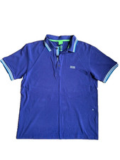 Hugo Boss Polo Shirt Purple Large Mens Short Sleeve