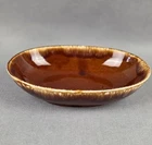 Vintage Kathy Kale McCoy USA Porcelian Brown Drip Serving Bowl Blemishes Read