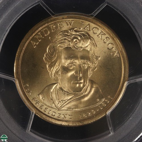 2008 Andrew Jackson Presidential Dollar Satin PCGS SP65 - No Edge Lettering - Picture 3 of 4