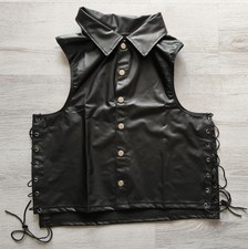 Schwarze Weste mit Glanz und seitlicher Schnürung Gr. XL für "Clubbesuche"